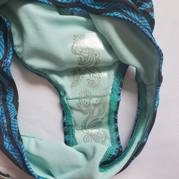 PRANA Bikini Bottom Vortex Blue Lani, XS - Picture 4 of 7